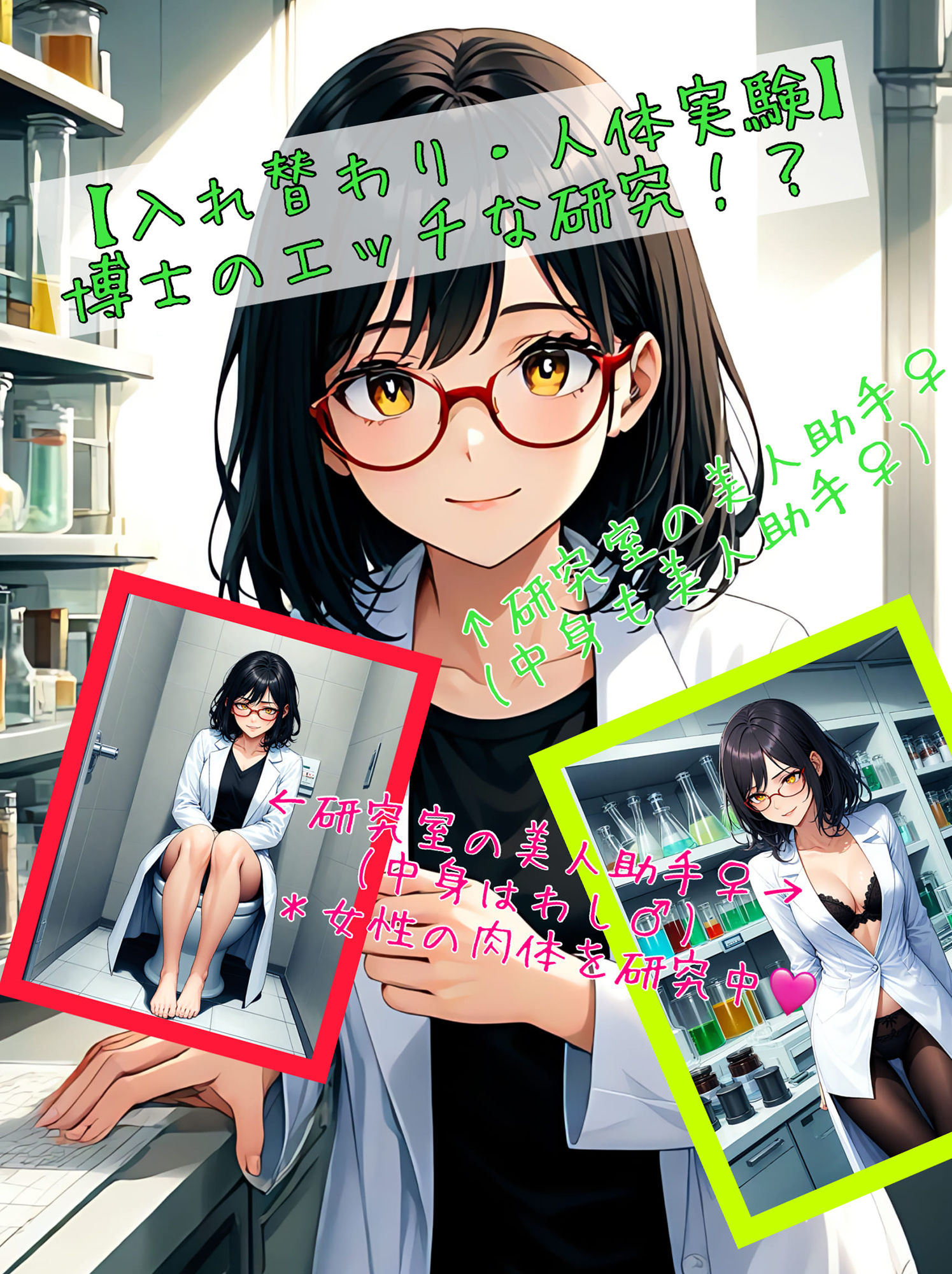 【入れ替わり・人体実験】博士のエッチな研究！？