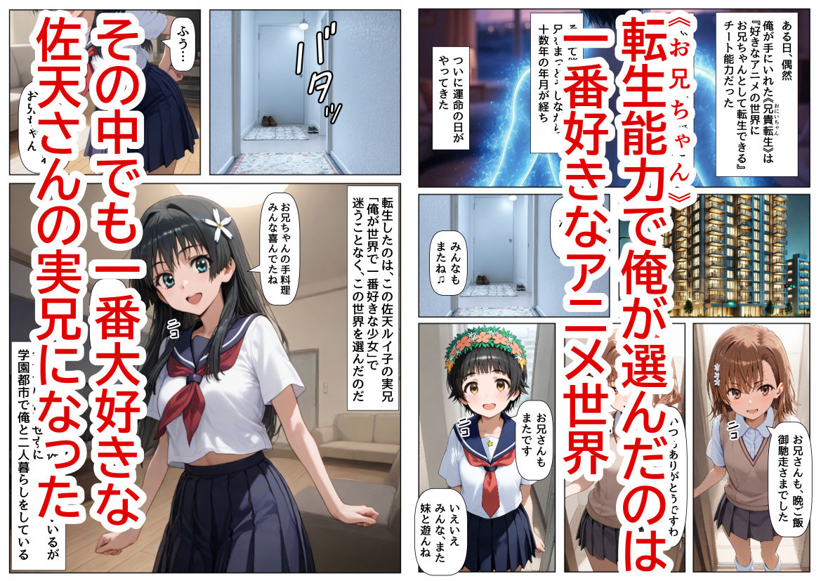 俺は大好きな佐天さんのお兄ちゃんになる 〜チート能力《お兄ちゃん転生》で俺は無双する〜