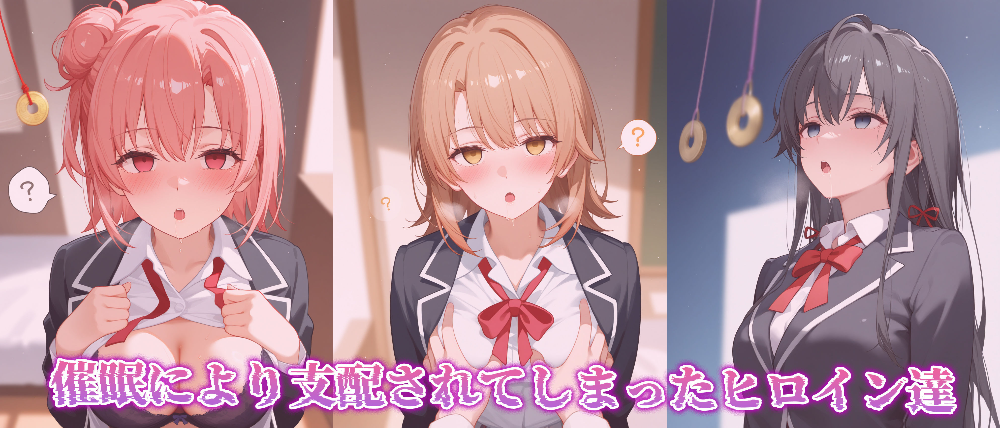 【催●性支配】強●淫乱ヒロイン化 俺ガ○ル編 【雪○下 雪乃/由○ヶ浜 結衣/一○ いろは】