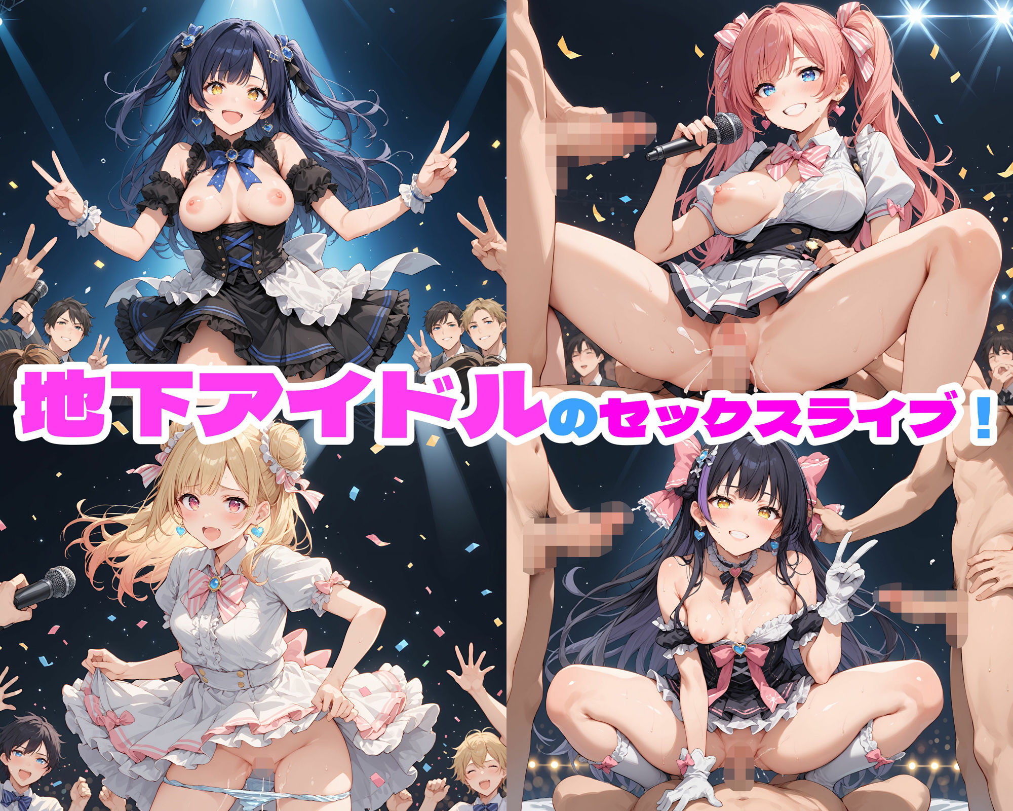 性育学園No.20〜地下アイドル編〜かわいいアイドル達と公開セックスライブでやりまくれ！【CG500枚】