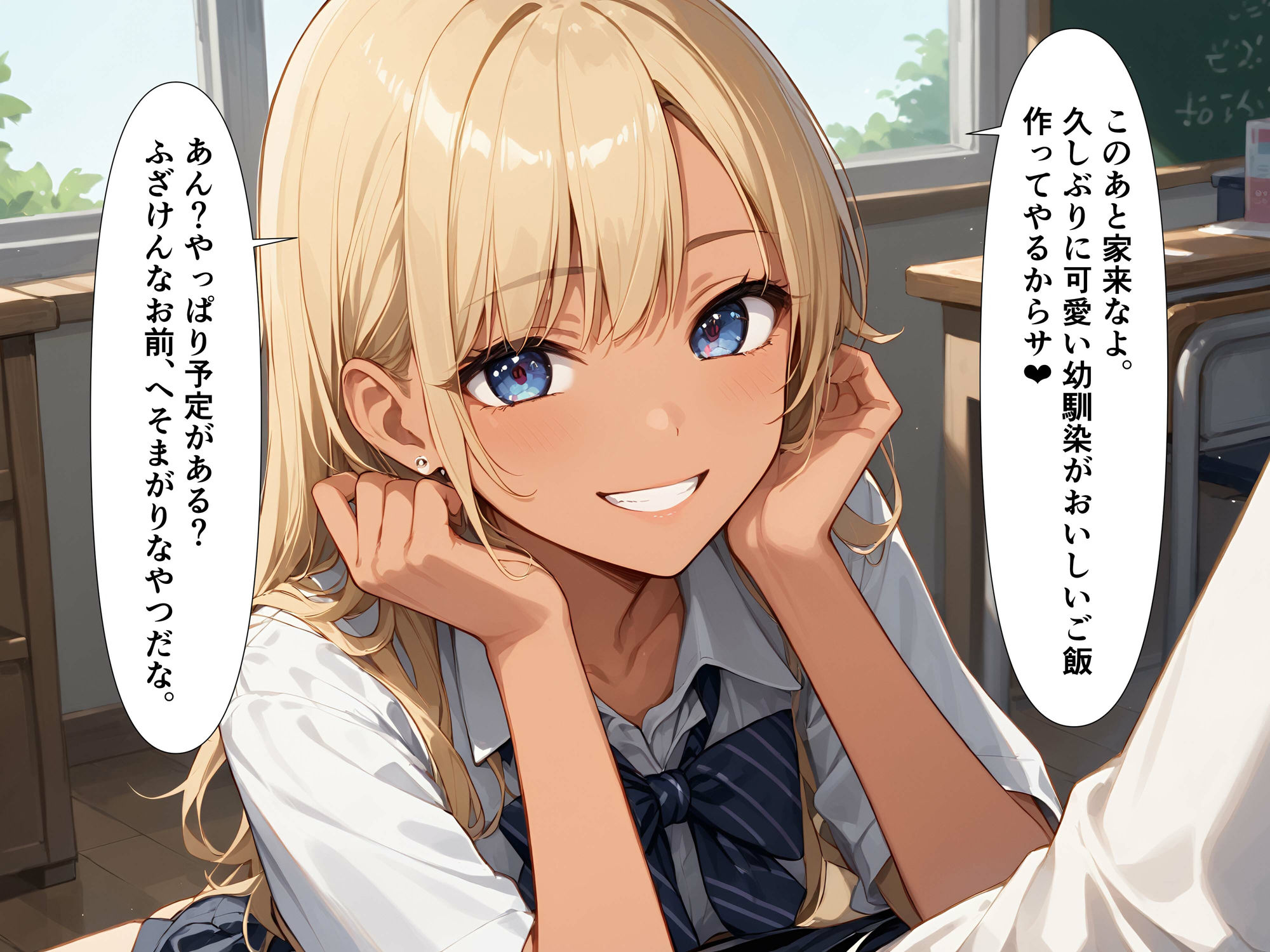 『セリフ入有:4K×500枚』性処理特区〜オタクに優しい幼馴染黒ギャル編〜