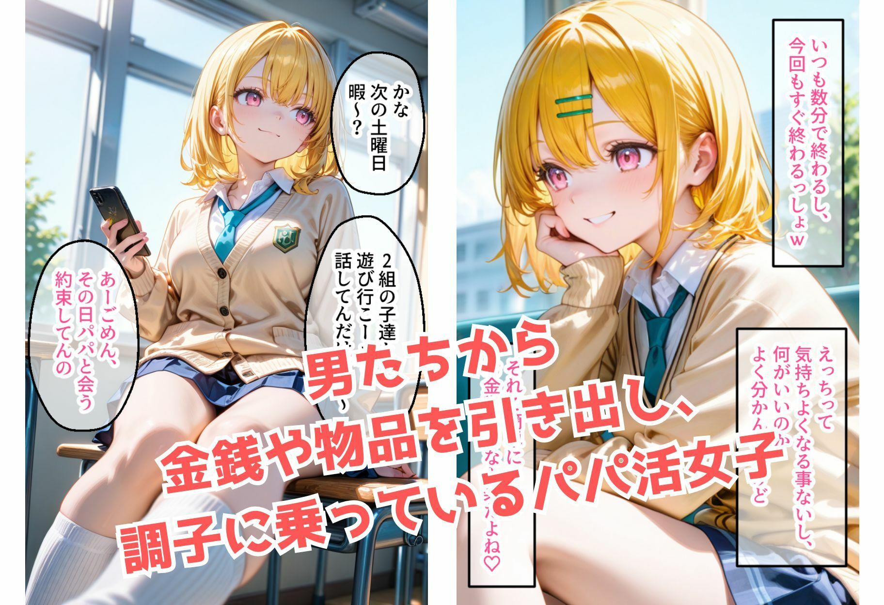 パパ活JK女子がチン棒に服従した件【全Pセリフ有】