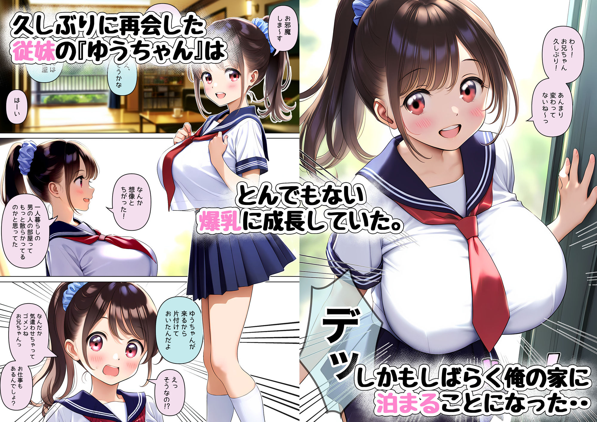 再会した従妹が爆乳になってた。