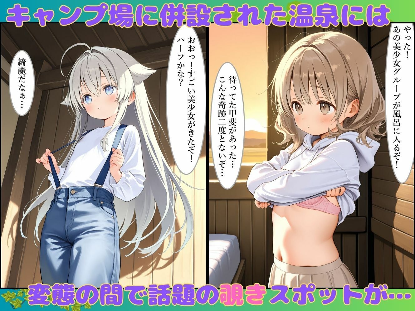 【セリフ付き】仲良し4人とキケンなキャンプ場