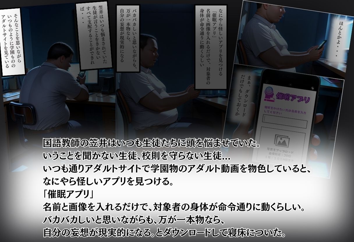 【全ページセリフ入り】催●アプリで生意気生徒に強●種付け