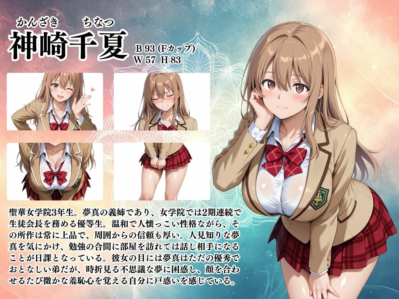 【4Kイラスト】淫夢堕_俺の淫夢で神崎千夏の本性を犯し尽くす！！（教室編）