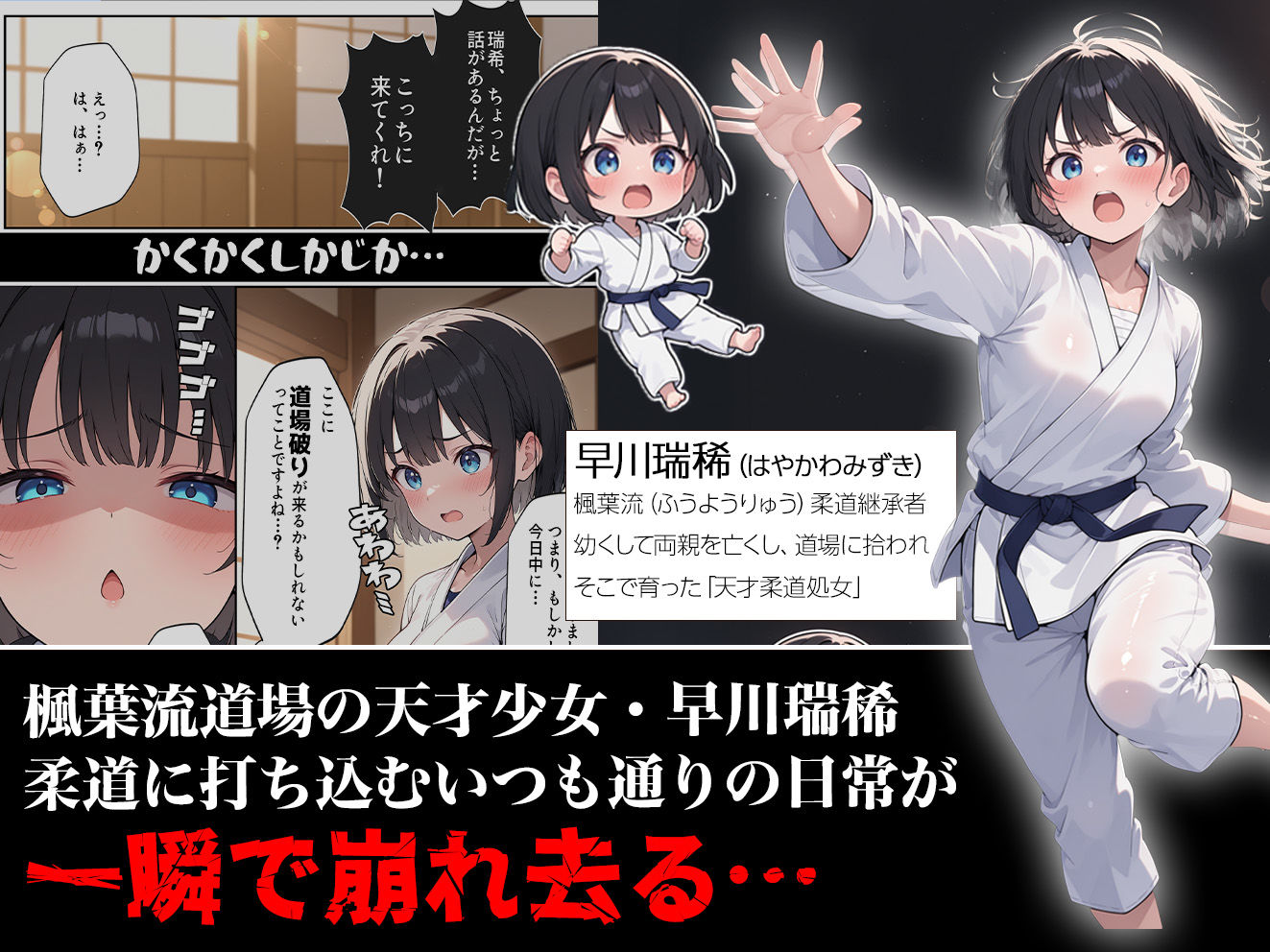 負けたら即中出しセックス 愛する道場を守るために道場破りに挑む天才柔道少女の話