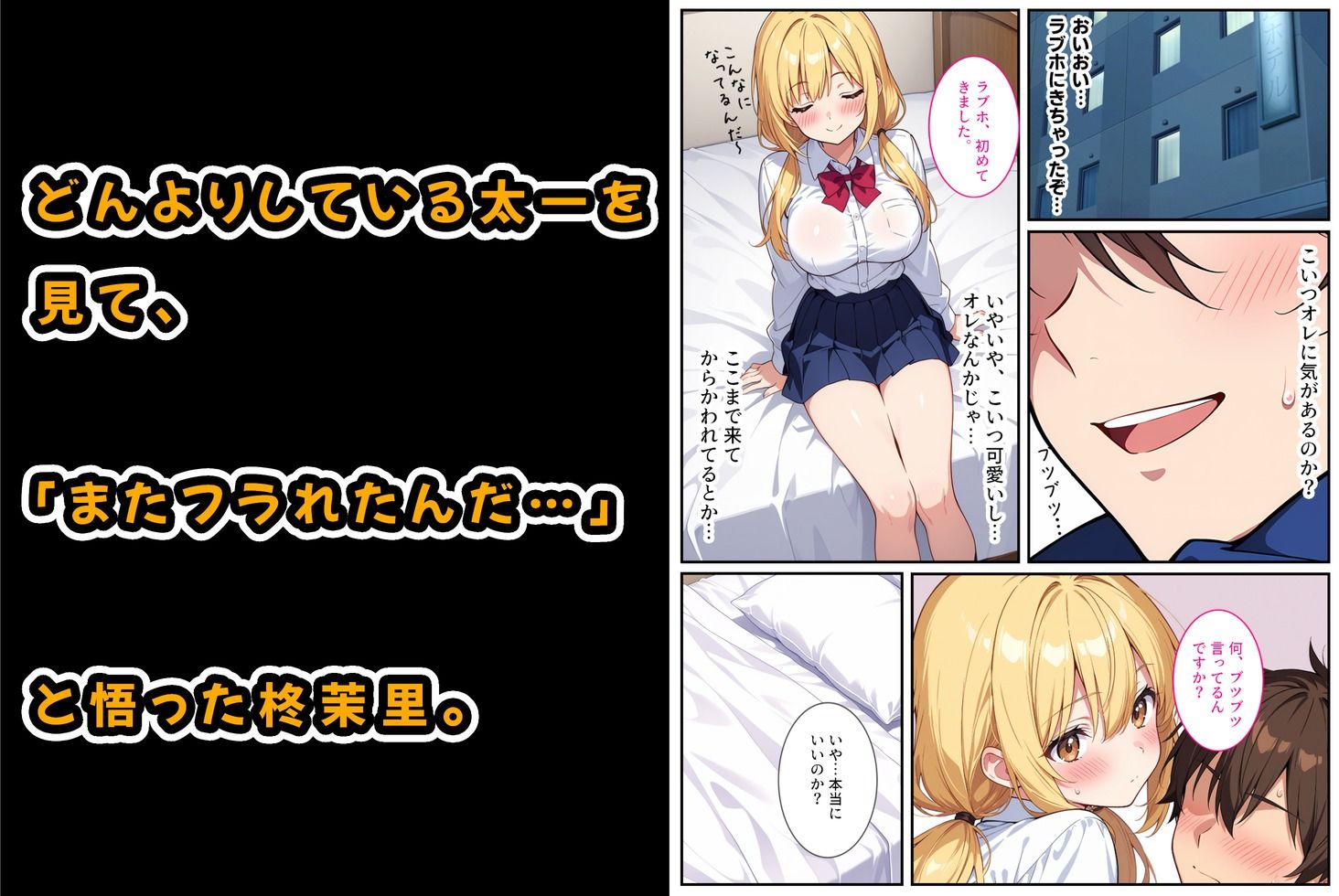 落ち込んでるオレに爆乳の後輩女子が処女をくれました！