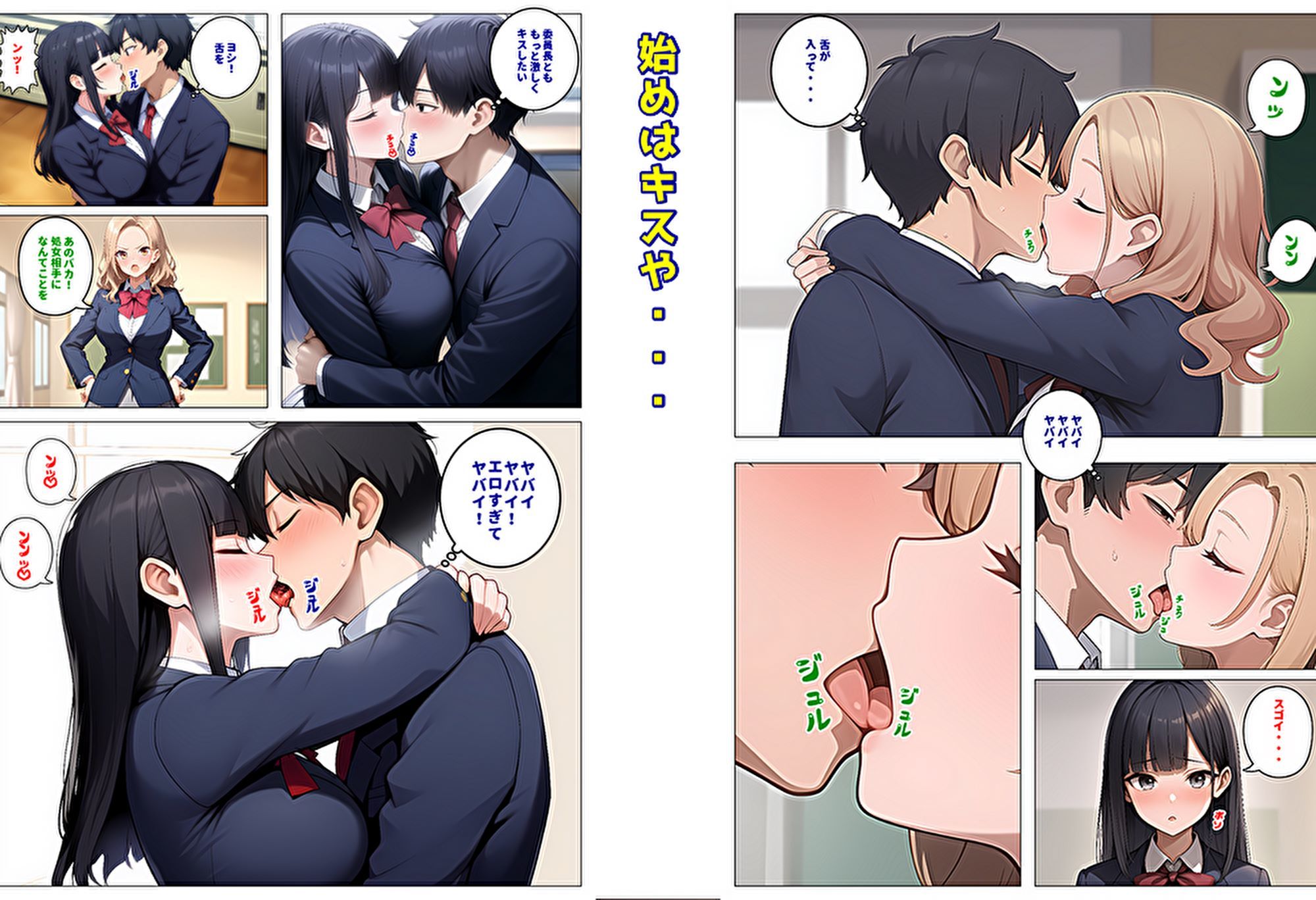 【メッチャエロい作品なので新作セールします】委員長とギャルがセックス勝負を始めたんだが俺が審判をする事になった話