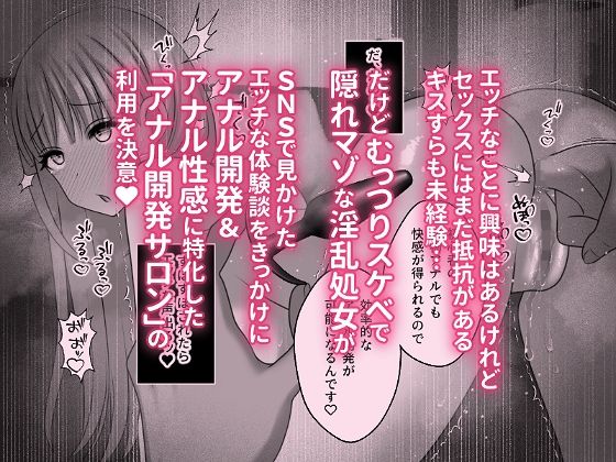 むっつりスケベで隠れマゾな淫乱処女がアナル開発サロンにドハマリする話