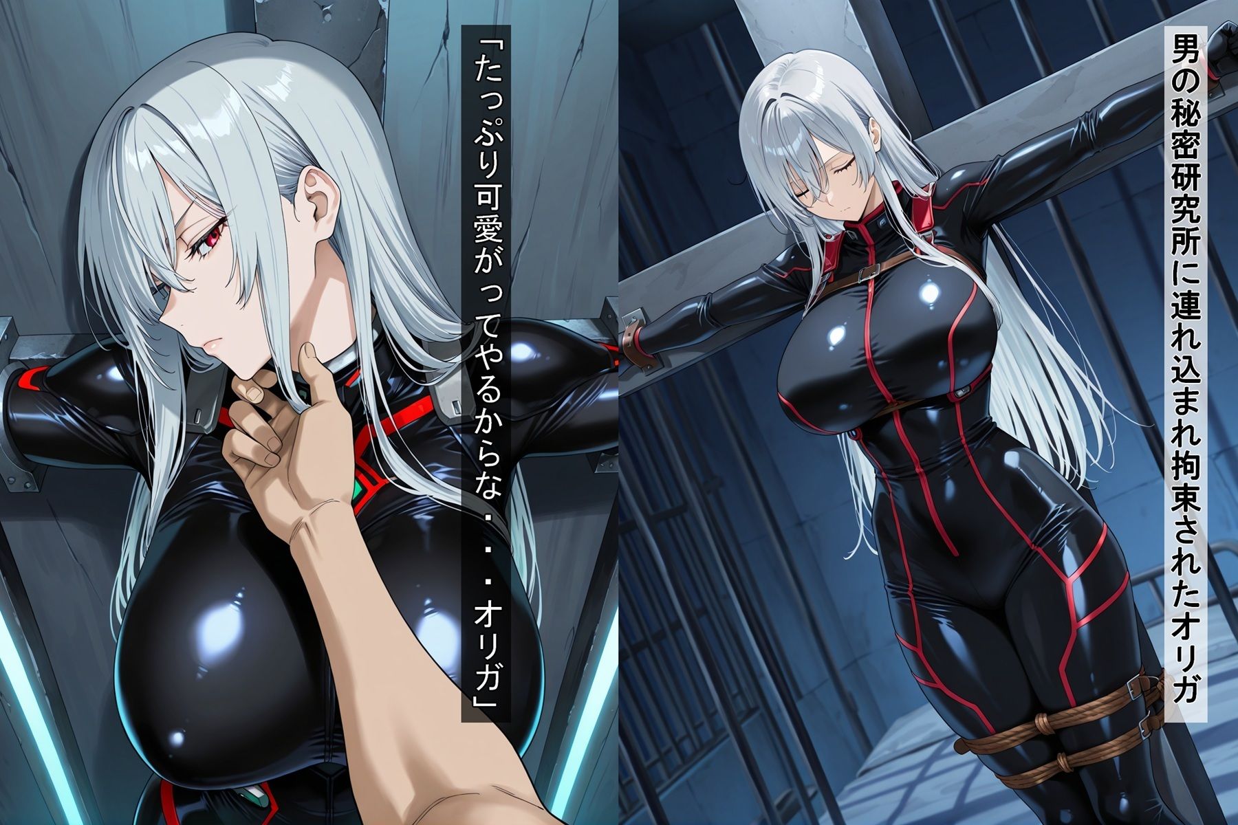 囚われた無表情女兵士
