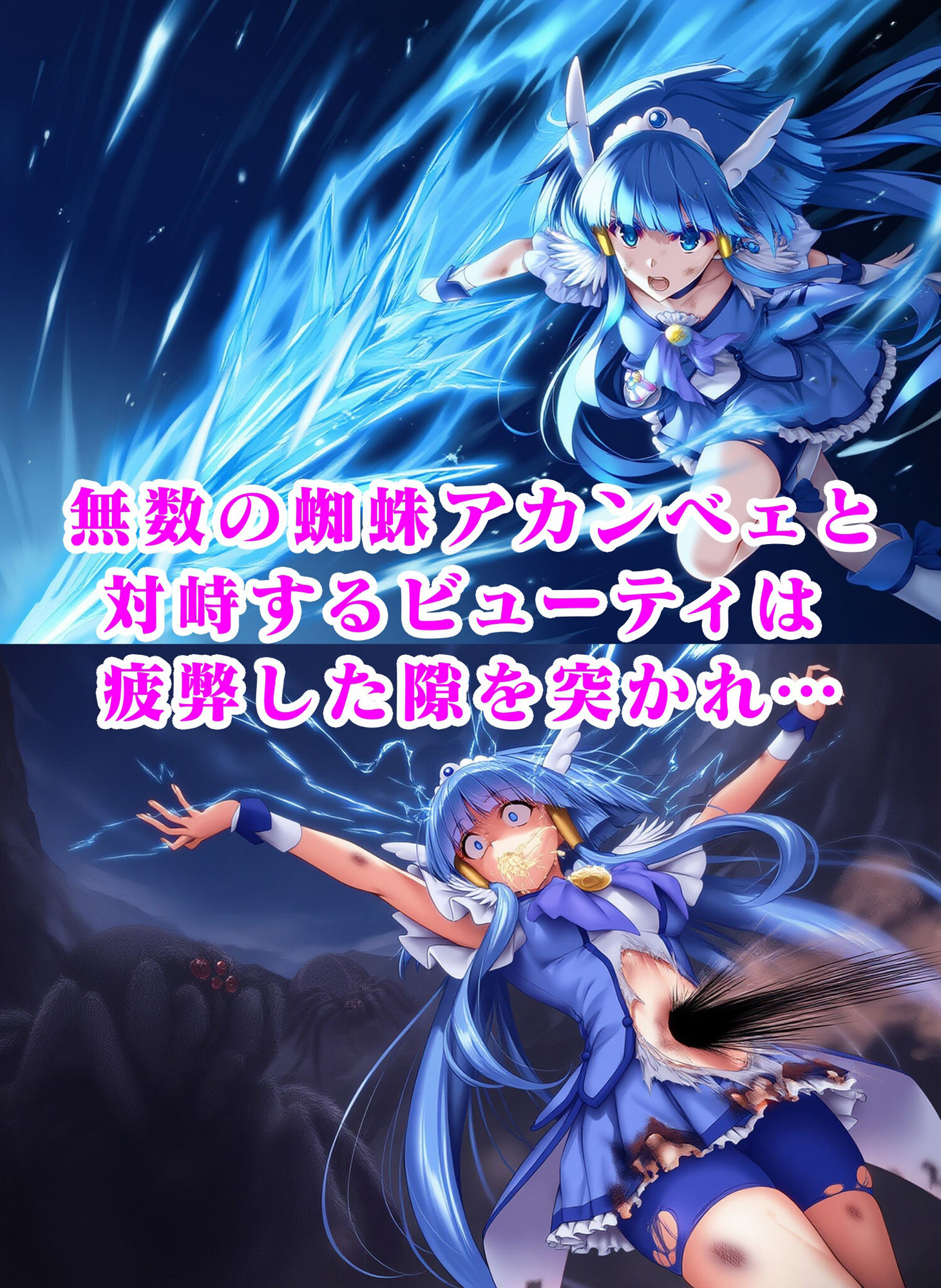 ビューティ蜘蛛敗北 リョナ産卵繭糸拘束イラスト集