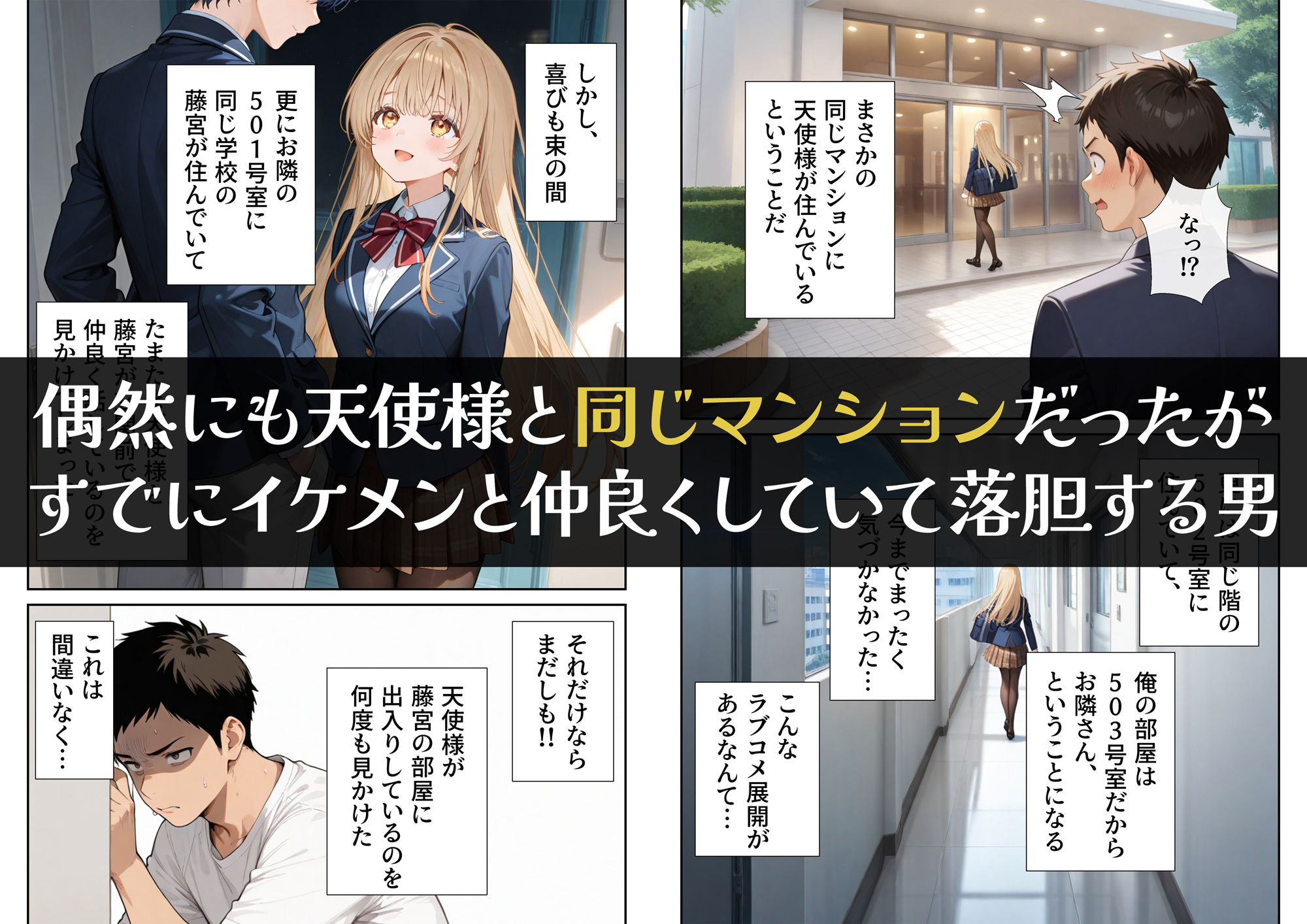 お隣の天使様を記憶操作でイケメンから寝取って堕天使にした件