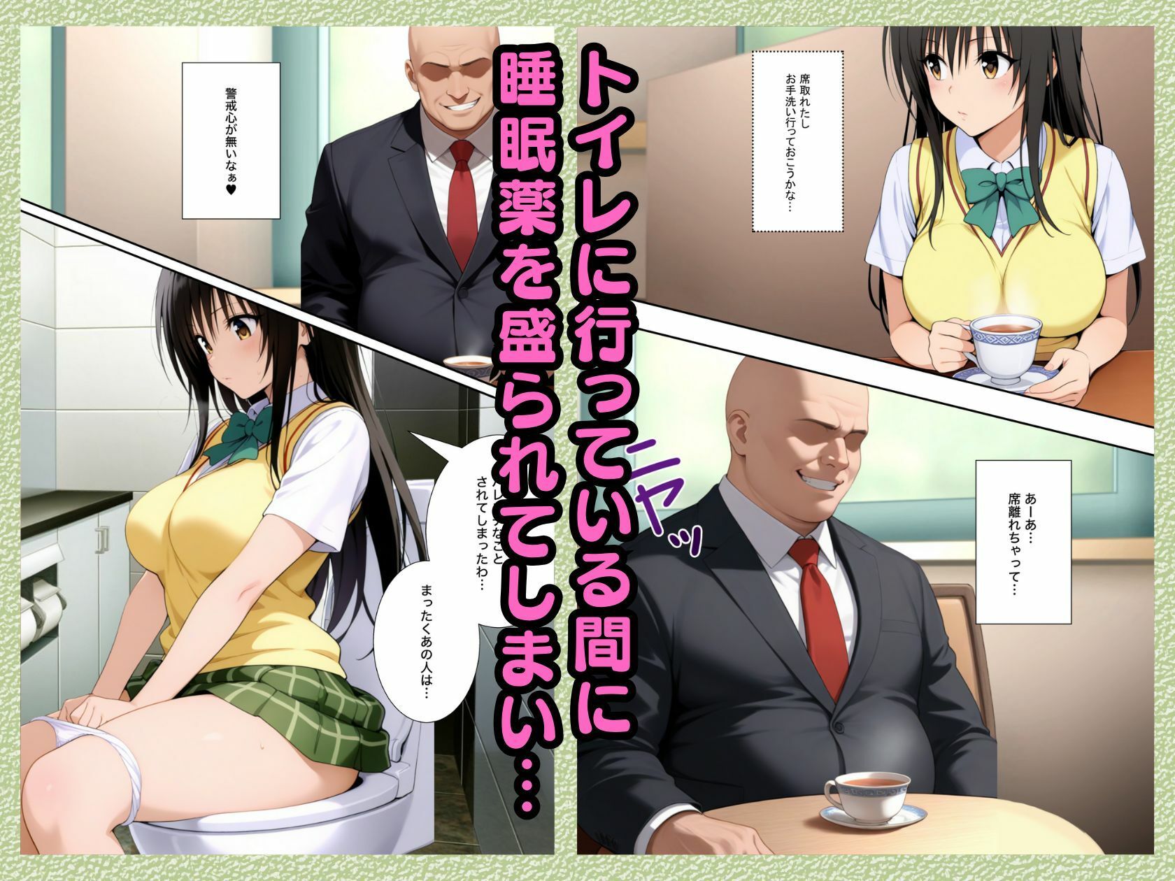 監禁拘束された古手川さんがおじさんに調教され快楽堕ち→連続絶頂する話【全64P漫画〜ToL●VEる〜】