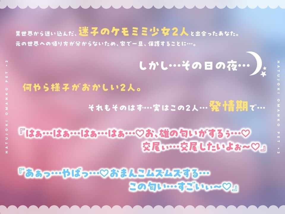 発情期おまんこペット×2（逆レ●プでおまんこ即堕ち、ハート目しゅきしゅきメロメロになるため、イチャラブ求愛多め。）