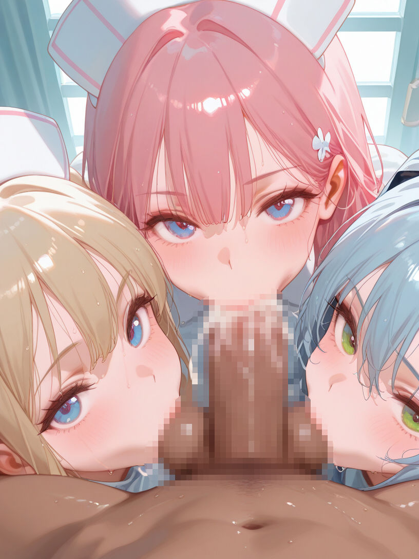 巨乳ナースとハーレムエッチ