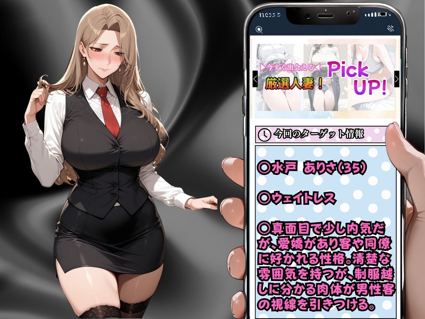 【セリフ入有り】肉感人妻種付け〜押しに弱い人妻ウェイトレスがメスになるまで連続アクメ〜