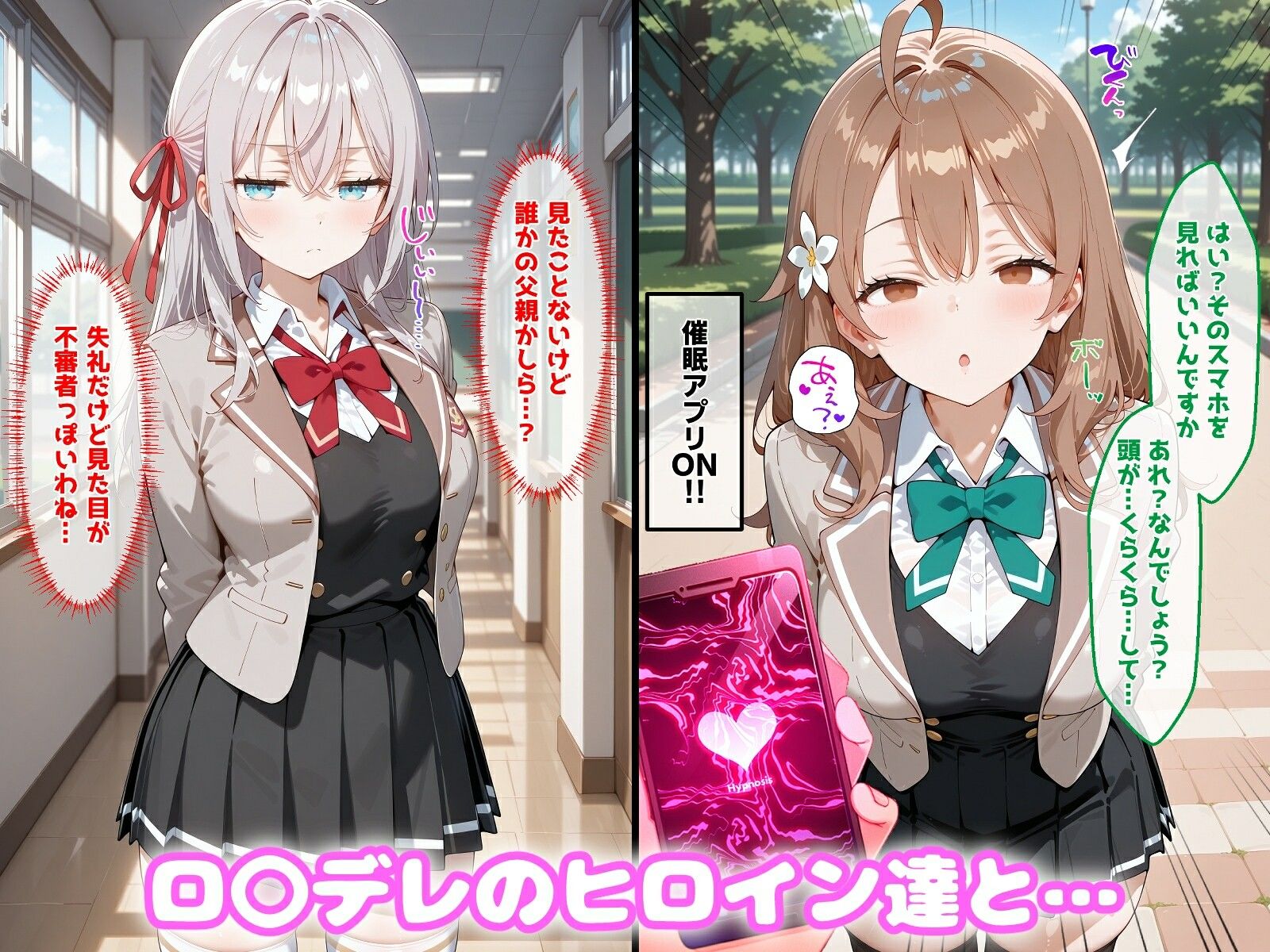 〇眠アプリで妊娠孕ませ  ロ〇デレのヒロインたちと膣内射精えっちする話