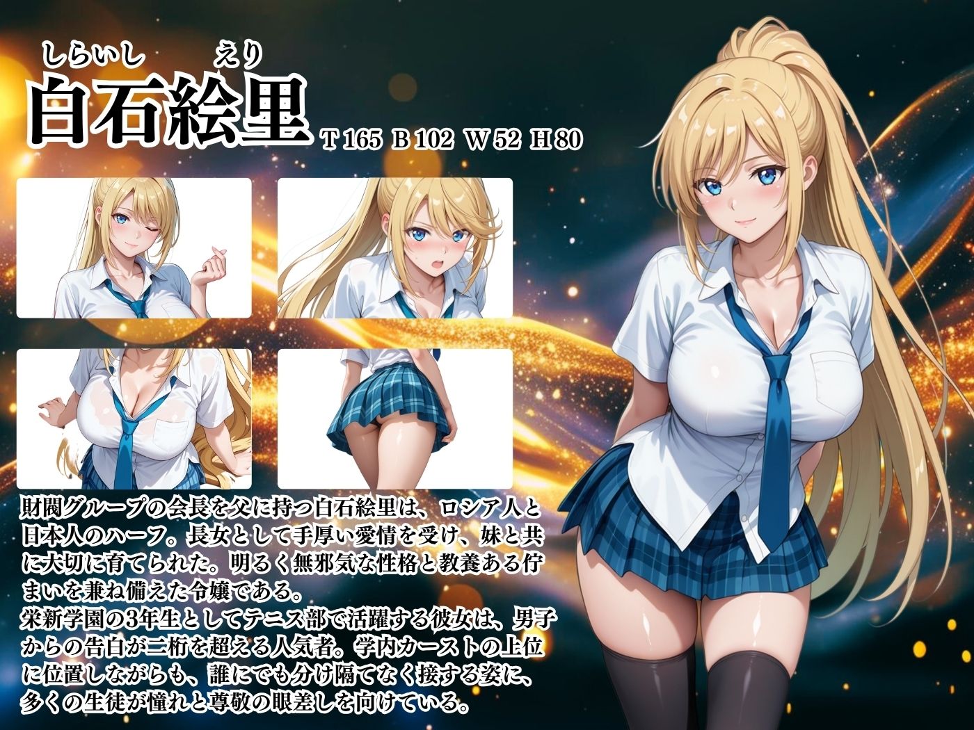 【4Kイラスト】1万3000人の生徒を抱いた校長による白石絵里への性指導（七夕祭り編）