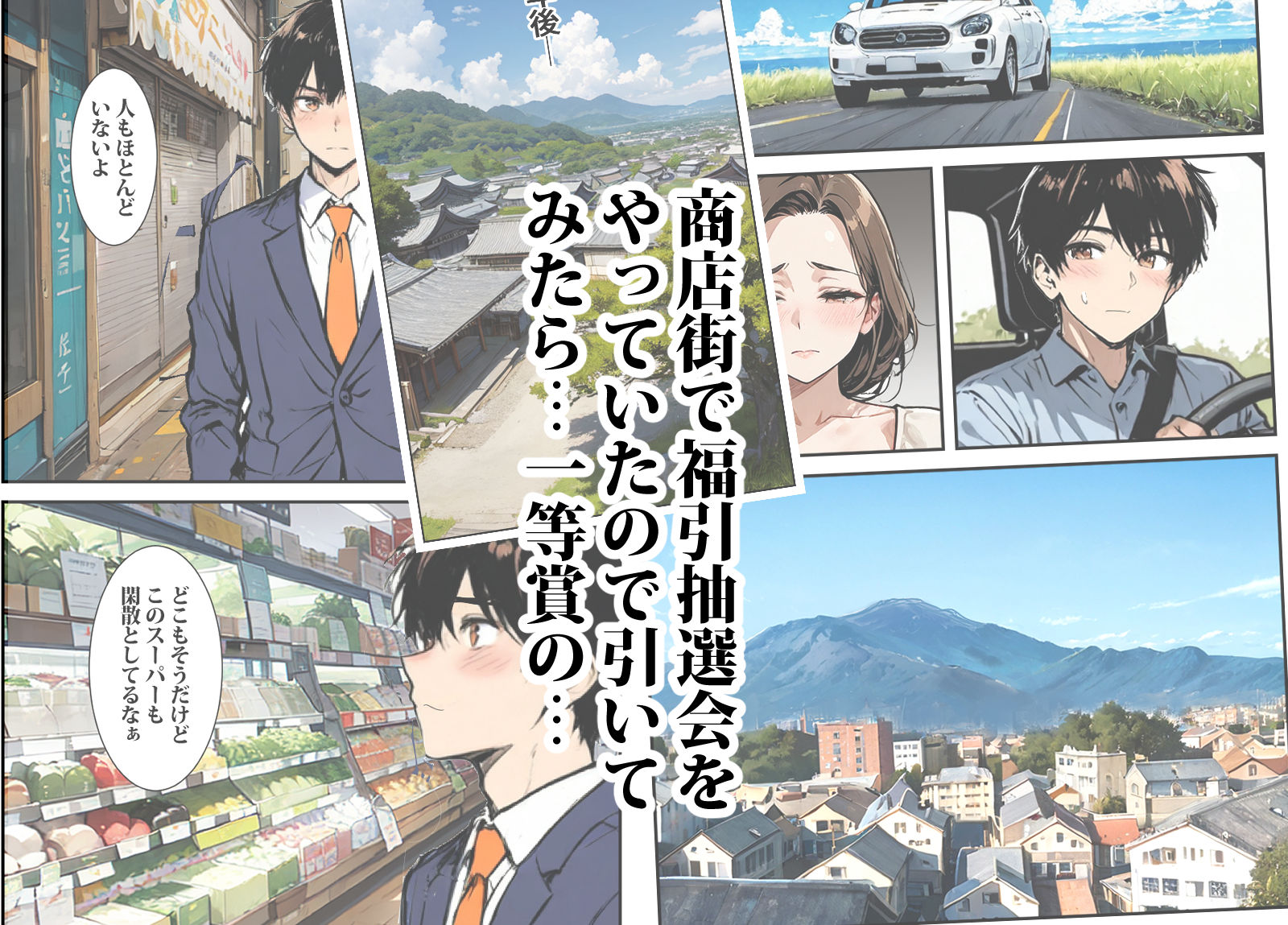 商店街の福引き引いたら人妻が当たった