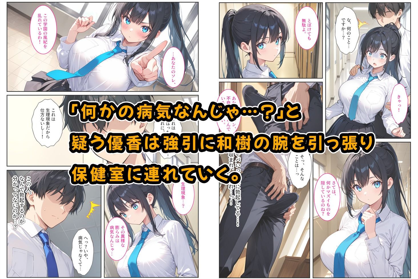快楽に目覚めた無垢な爆乳風紀委員長とドMなギャル保健医に射精管理されています！