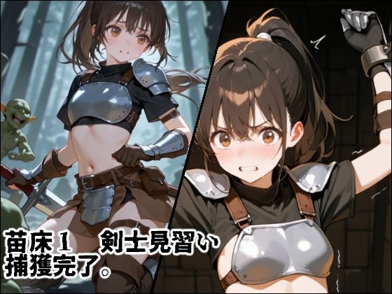 苗床捕獲 初クエストでゴブリンの大群に持ち帰られる少女たち