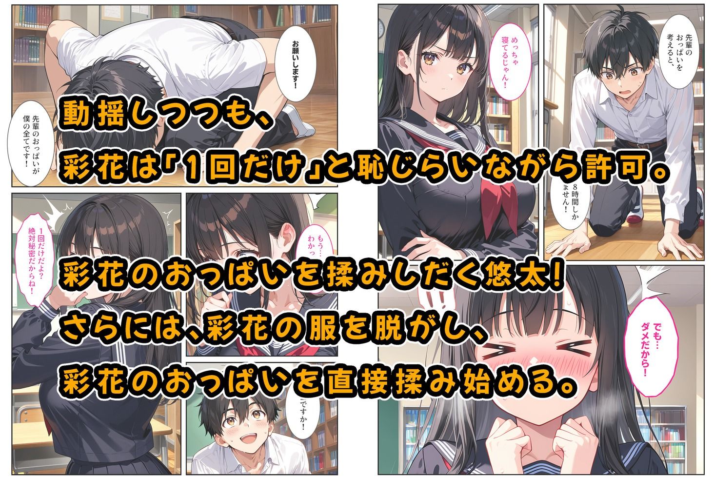 文芸部の先輩（爆乳）におっぱい揉ませてと土下座でお願いしたら…