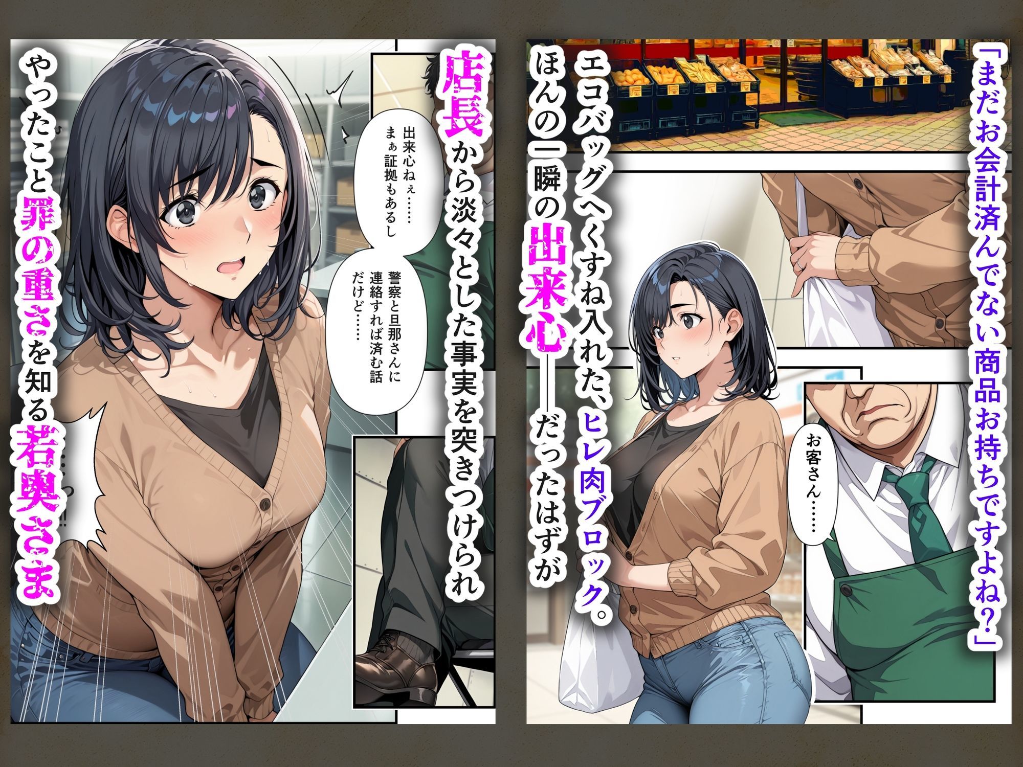 ヒトヅマ鬼ハメ  万引きがバレた若奥さま（34）、見逃す代わりに始まったいいバイトは店長とホテルで交わす裏契約だった話