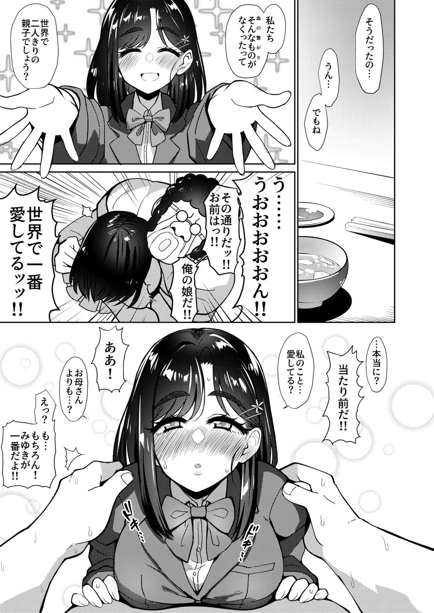 男手ひとつで育て上げた容姿端麗×頭脳明晰×性欲激強などスケベ爆乳ファザコン娘と生ハメ中出し近親相姦しちゃう話。