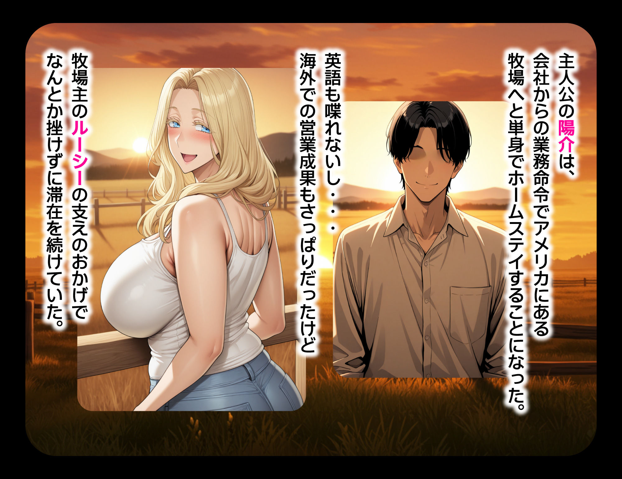 ホームステイ先の爆乳ブロンド美女に雌牛コスで誘惑されてイチャラブ種付け生活2