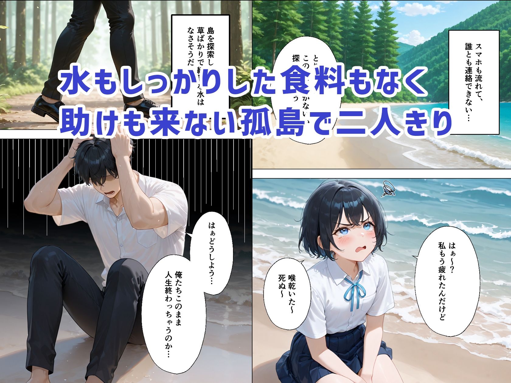 ツンデレギャルと無人島で2人きりになったらエッチしかすることがない