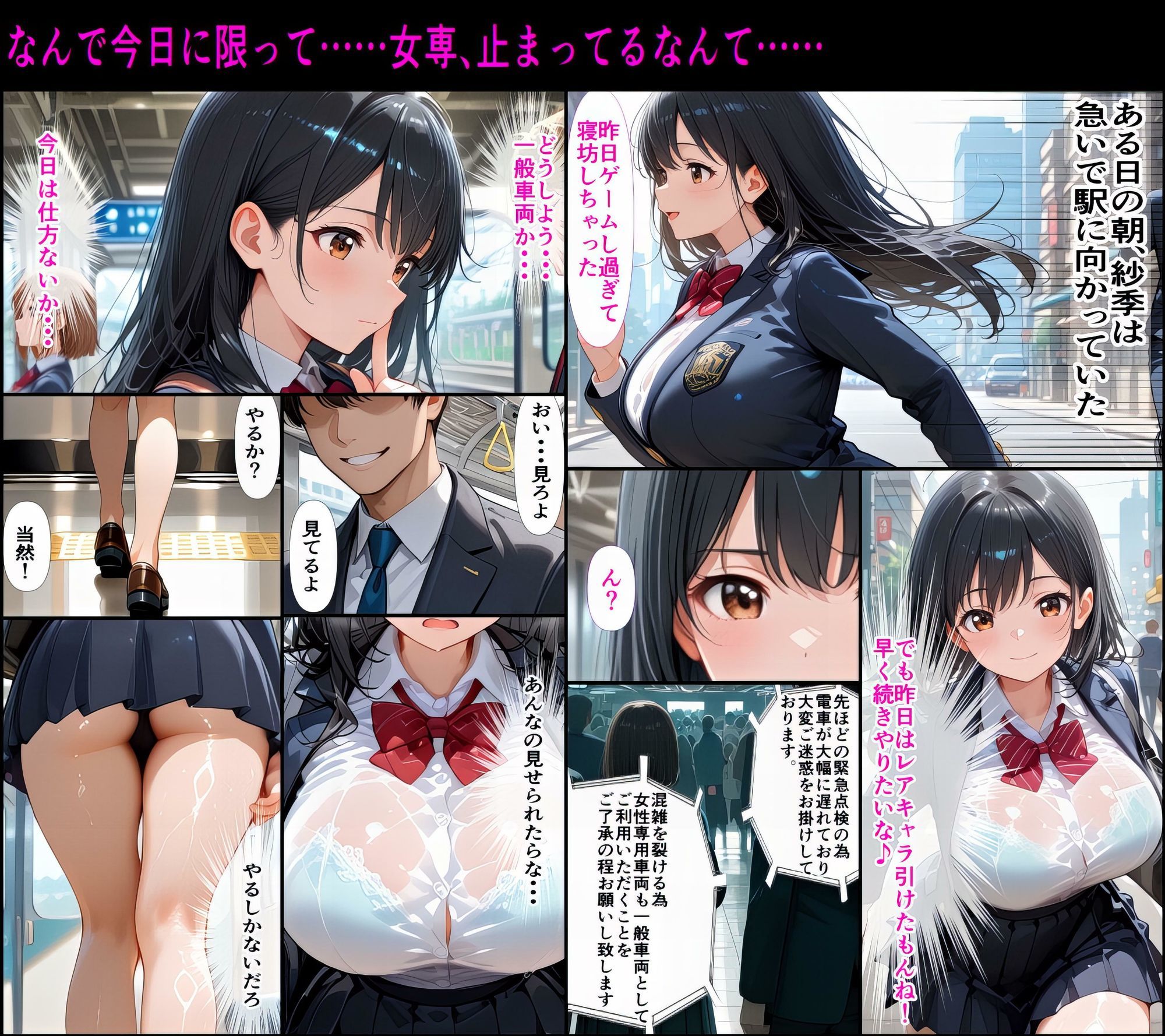 集団痴●に壊された朝 〜無許可の中出し・何度もイかされ続けるJK〜