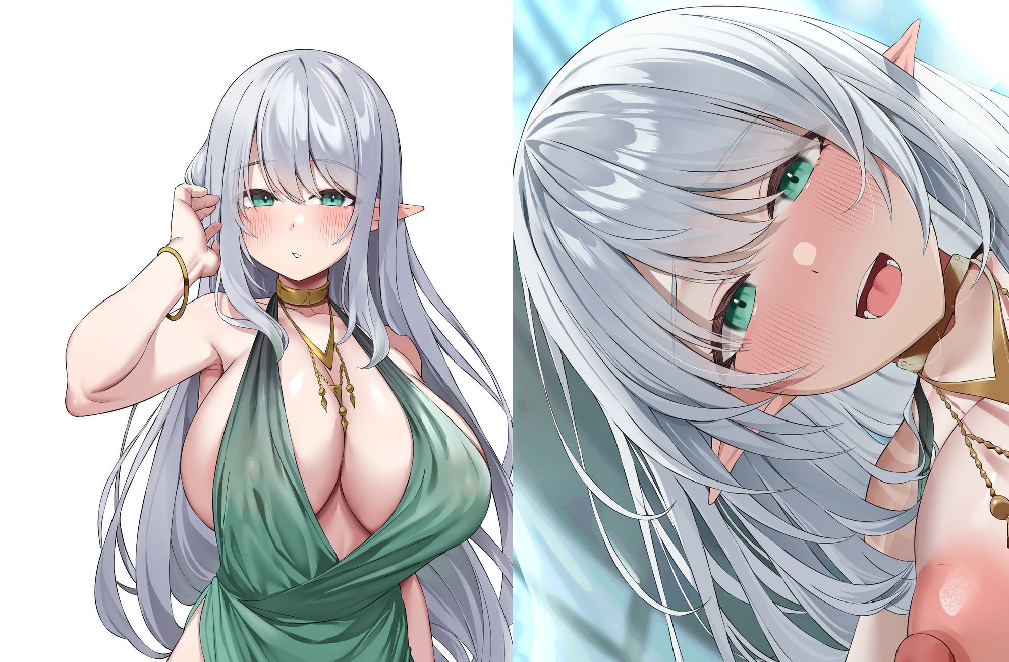 【8大特典】クールなエルフ姫の事務的ご奉仕〜次第にいちゃらぶH、本気のドスケベ超密着妊活からの孕ませへ発展していく話〜【KU100】