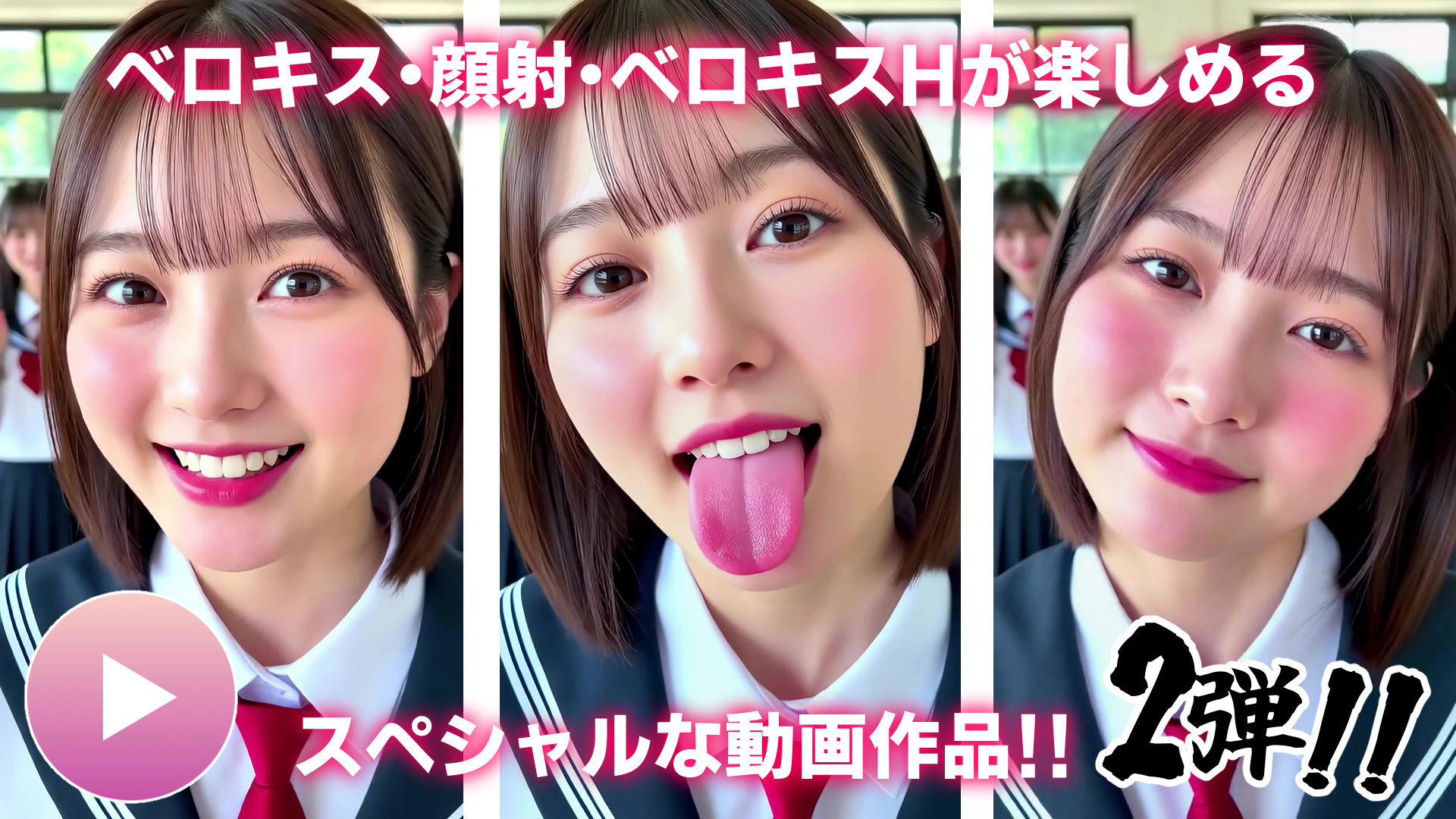 【動画】至福のベロキス2 中出しエッチ＆顔射＆添い寝手コキ！〜女子校生〜