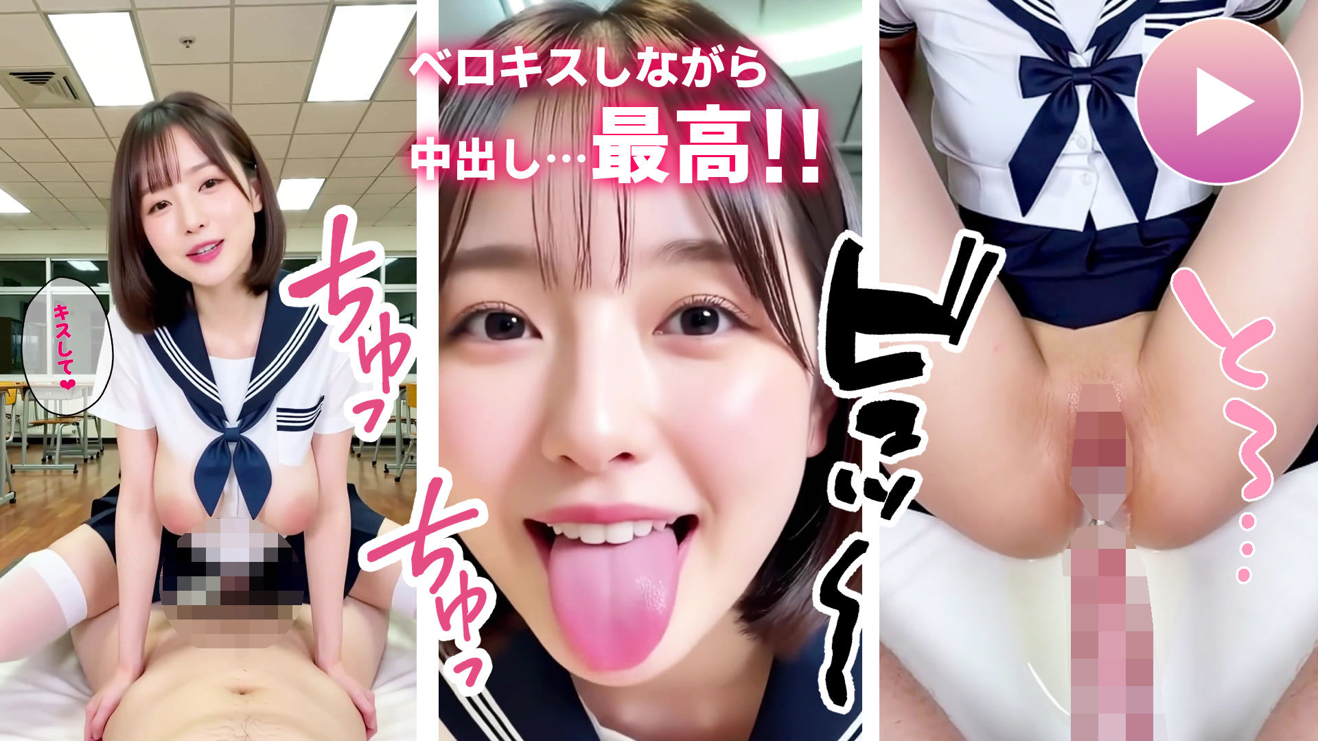 【動画】至福のベロキス2 中出しエッチ＆顔射＆添い寝手コキ！〜女子校生〜