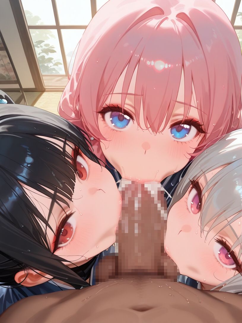 巨乳くノ一とハーレムエッチ