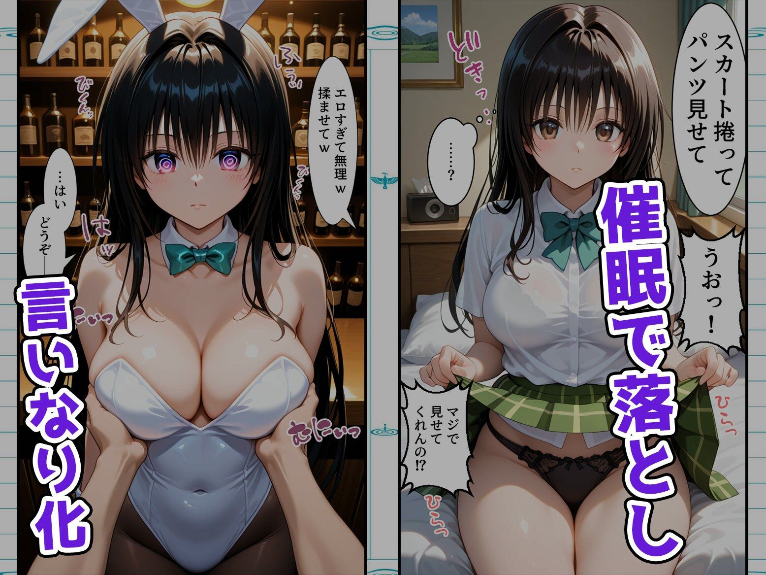 【総集編】巨乳のあの子を催●アプリで着せ替えオナホ