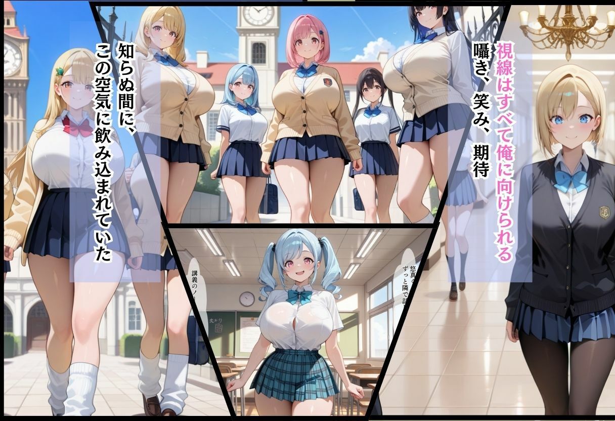 間違って女子校に入学したらムチムチ女子校生に毎日中出しを要求される学園生活〜青ツインテ＆金髪ポニテ編〜