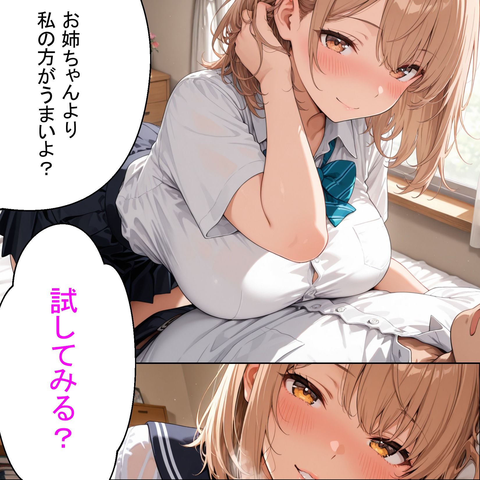 即イキ女子校生〜爆乳姉妹が冴えない僕で処女卒業〜