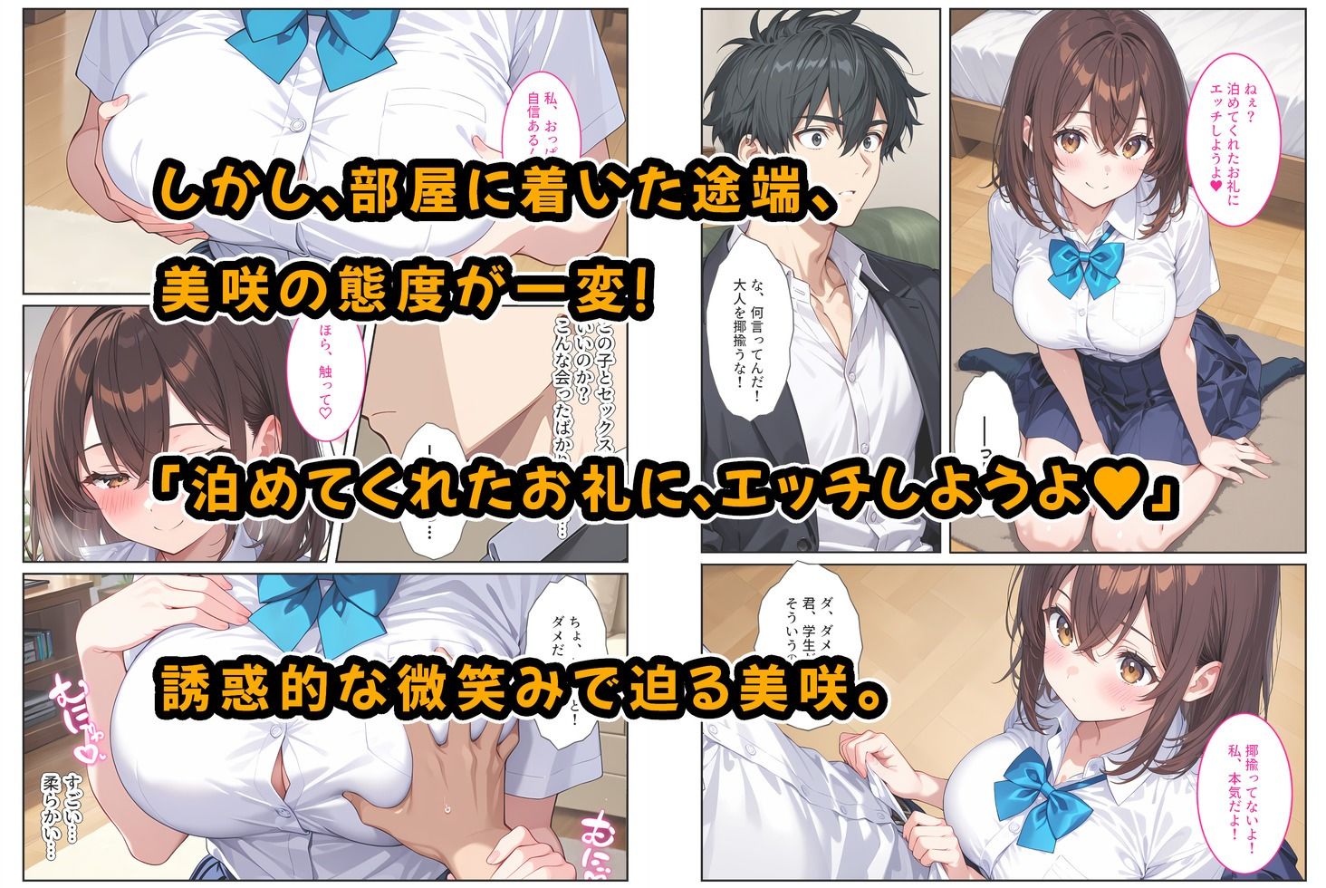 夜の公園で爆乳女子校生を拾ったら…