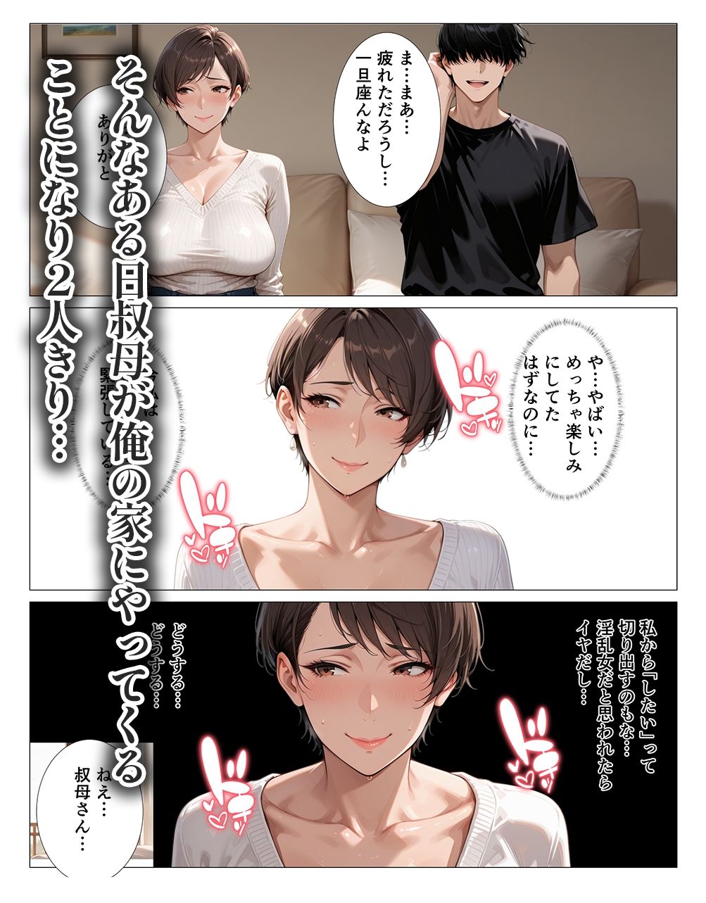 汗でピタピタになったタンクトップ越しに叔母さんの爆乳揉んだら中出しHさせてくれた2 ー潮吹き編ー