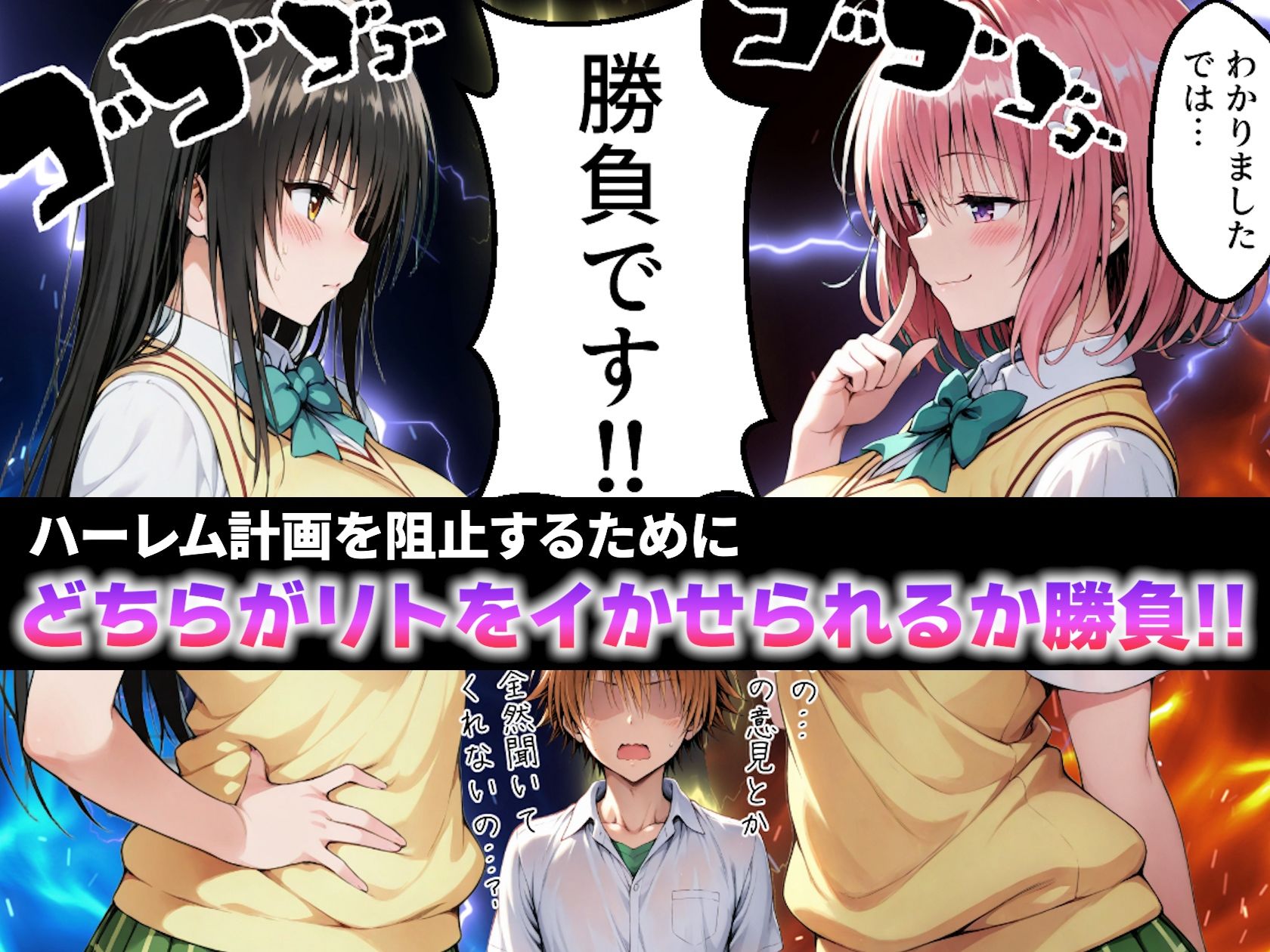 ガちんぽバトル！！ 〜ハレンチ風紀委員VS小悪魔お姫様〜