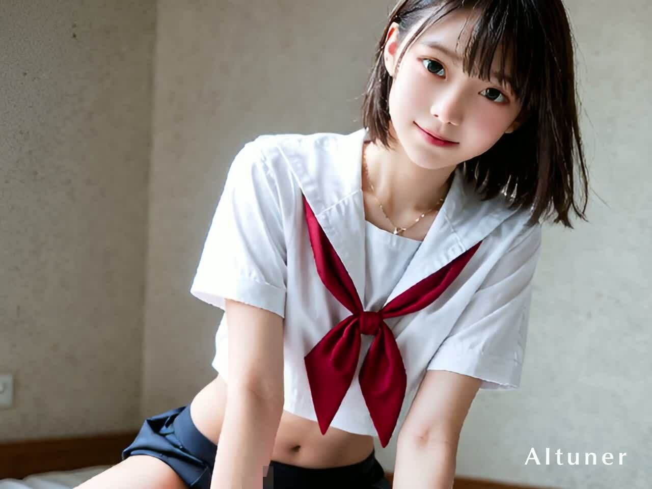 【35分HD】見つめ返す彼女はもう止まらない──胸チラ→制服SEX→室内フルコース→おそうじフェラぶっかけ