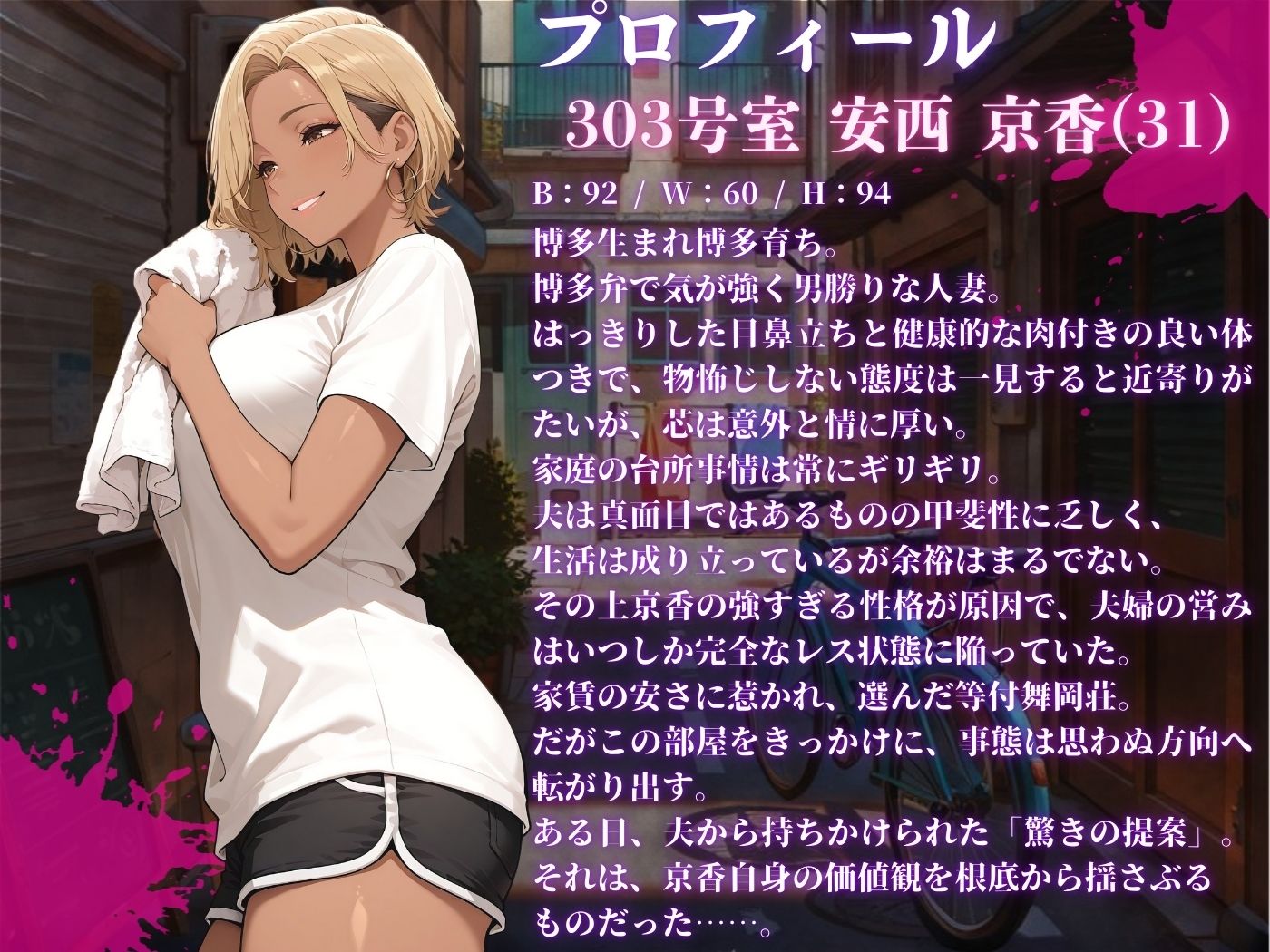 【4K高画質】人妻限定アパート 303号室 安西京香 〜大家のペットになった日編〜
