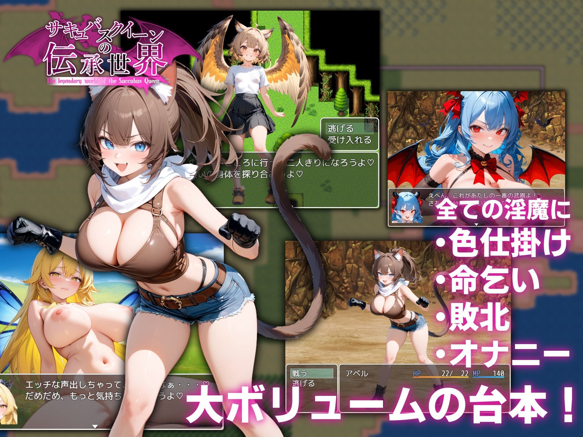 サキュバスクイーンの伝承世界〜マゾと淫魔と誘惑レベルドレイン色仕掛け〜