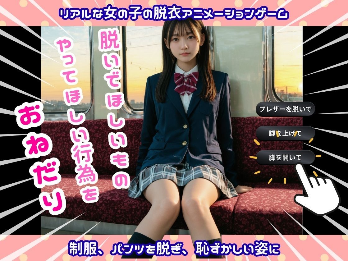 【実写系Hゲーム】視姦電車 -J〇生脱ぎアプリ-【おさわりOK】