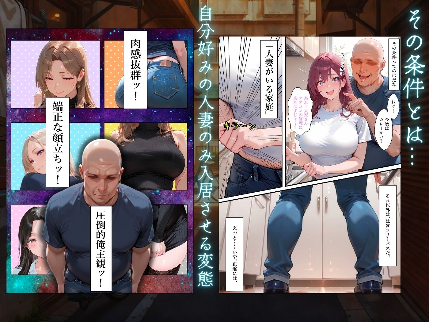 【4K高画質】人妻限定アパート〜大家のペットになった日編〜_総集編 1