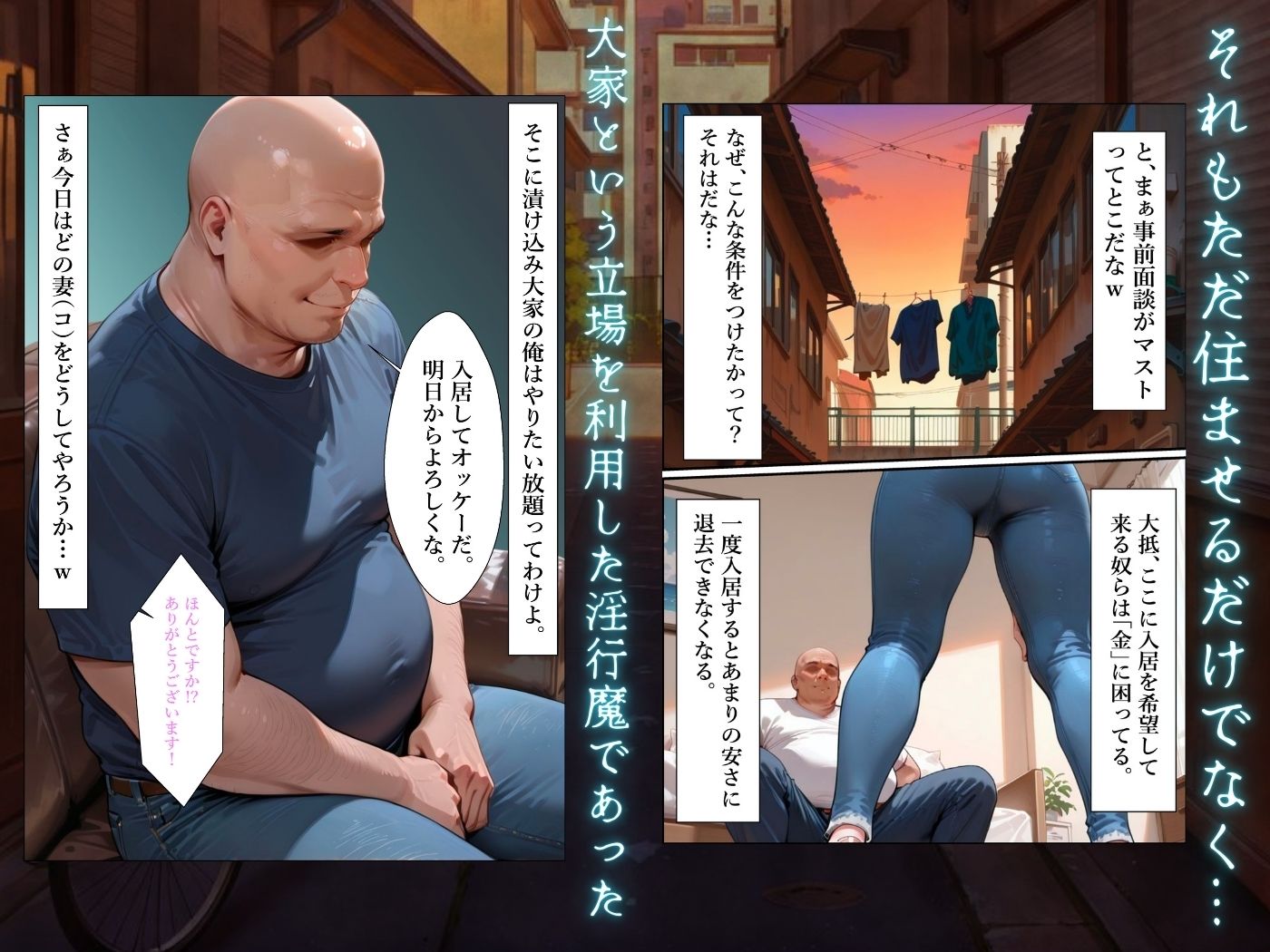 【4K高画質】人妻限定アパート〜大家のペットになった日編〜_総集編 1
