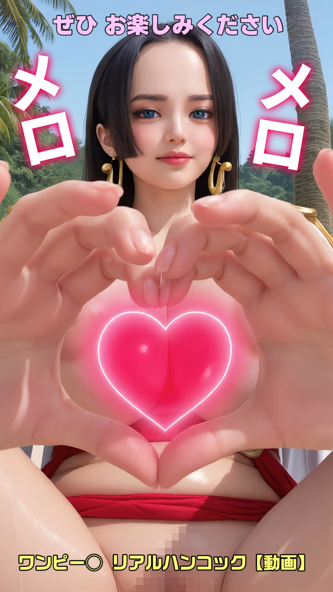 ワンピー○ リアルハンコック【動画】メロメロメロウ