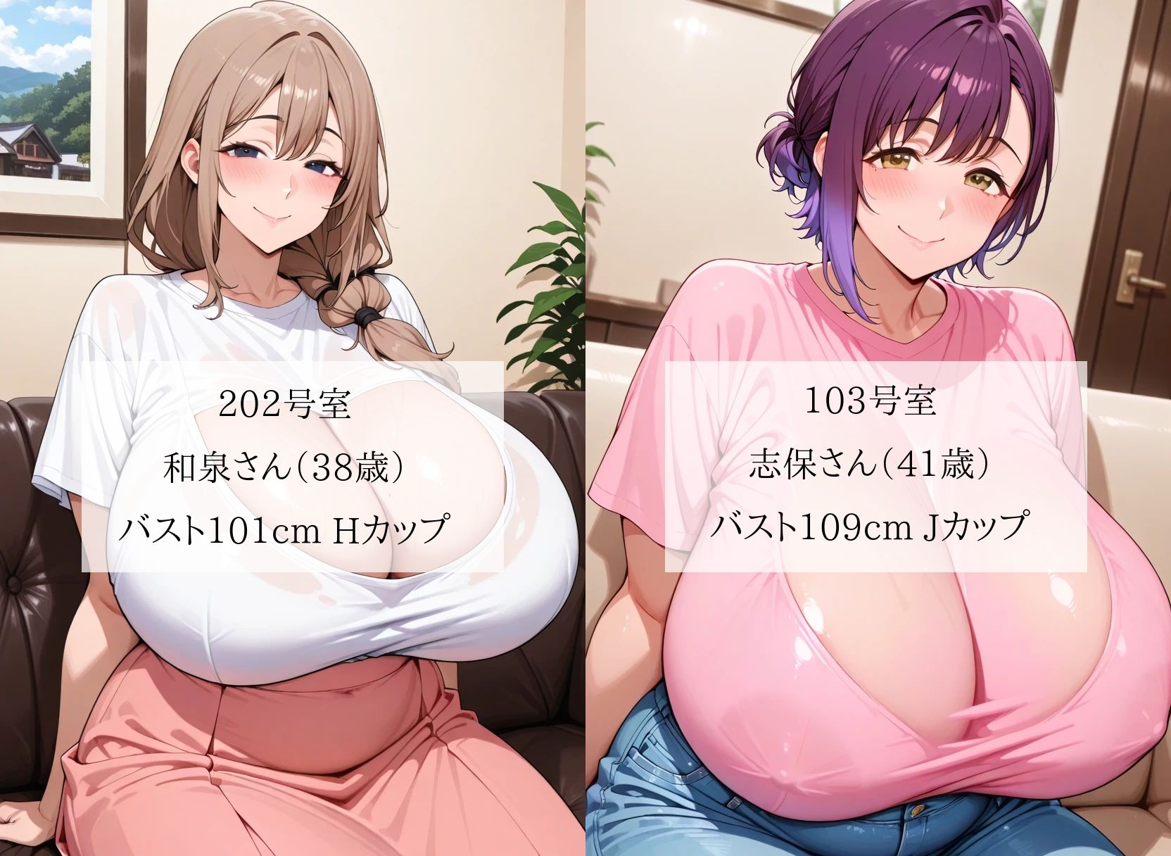 爆乳シンママ限定アパートの管理人になったボク…お仕事は「個人面談」という名の欲求不満熟女の性欲処理でした＜セリフ付CG集＞